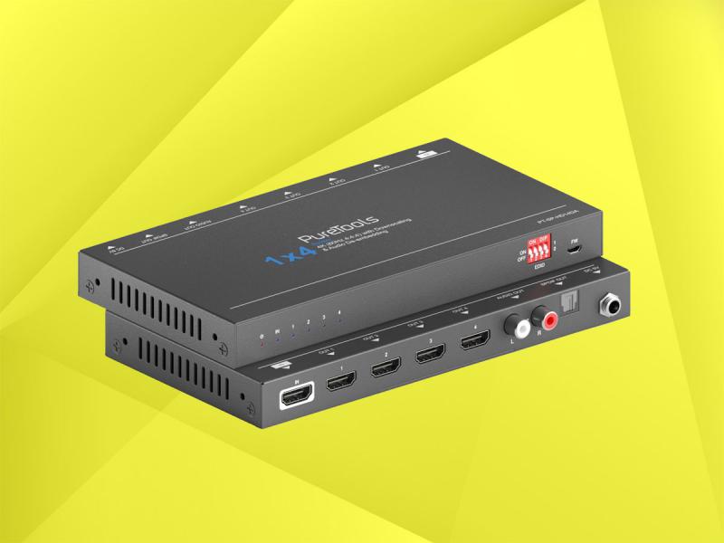 PURELINK PureTools SP-HD14DA/4K HDMI-Verteiler/Downscaler (4-fach);